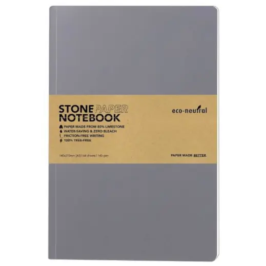 Neya Eco-Neutral Stone Paper Tree-Free Notebook Grey Band
